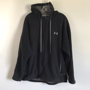 UA Hooded Sherpa Lined Full Zip Jacket Size L